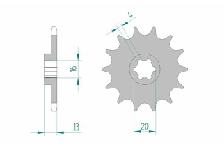 Pignon AFAM acier standard 94214 - 520