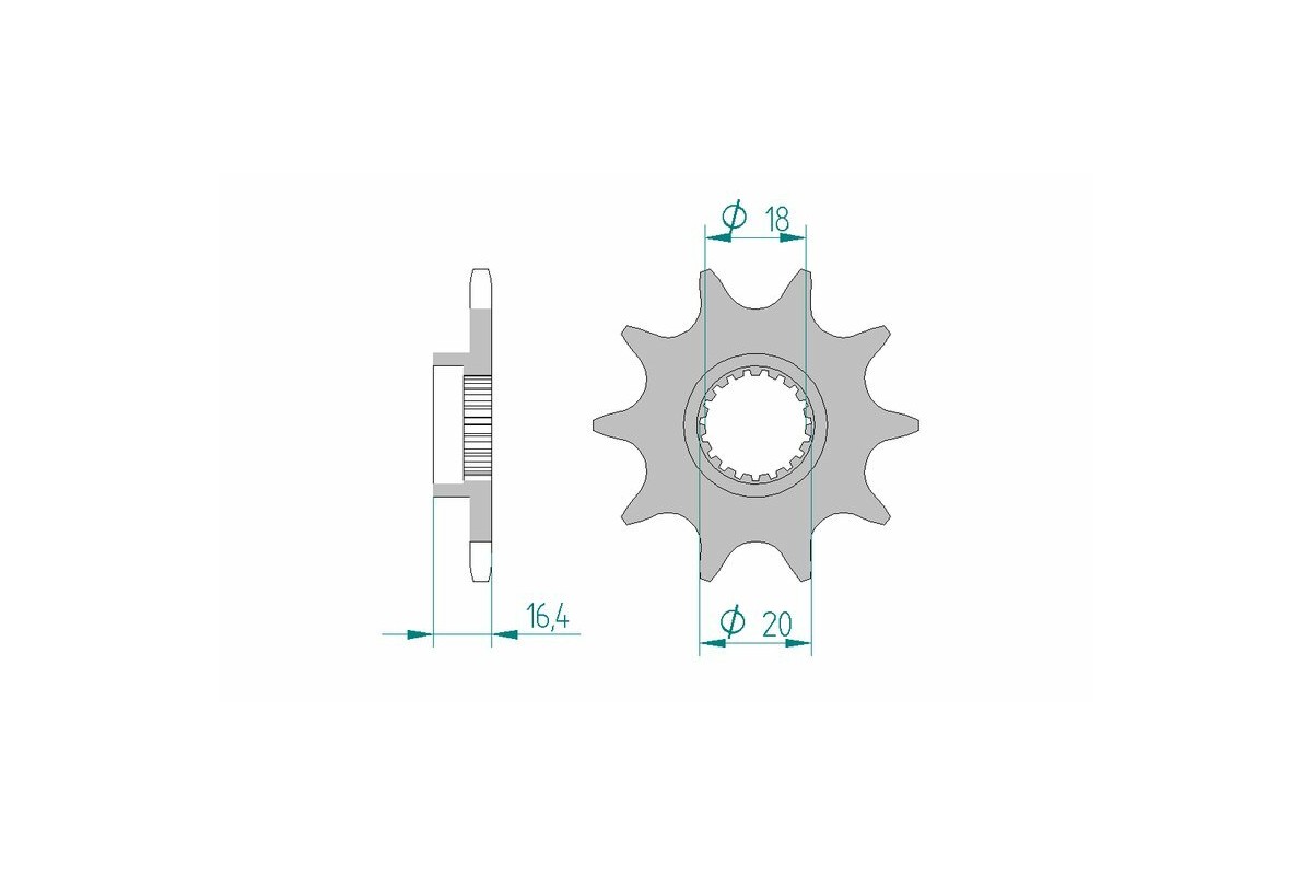 Pignon AFAM acier standard 79304 - 520