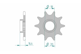 Pignon AFAM acier standard 79304 - 520
