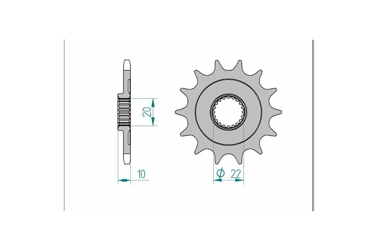 Pignon AFAM acier standard 43302 - 520