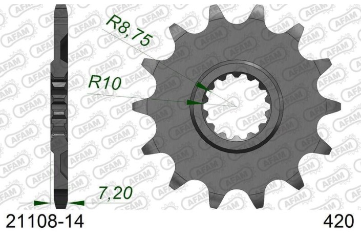 Pignon AFAM acier standard 21108420