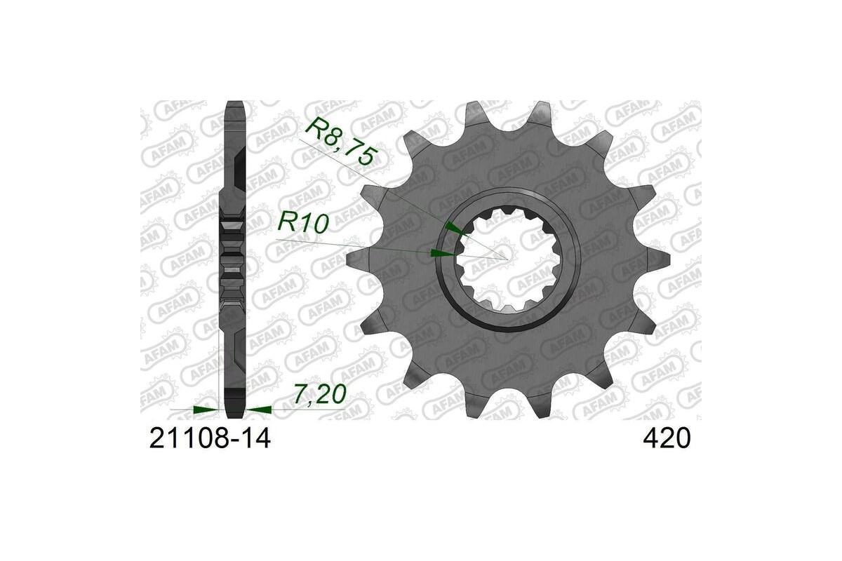Pignon AFAM acier standard 21108420