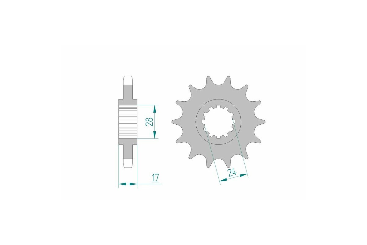 Pignon AFAM acier standard 20504 - 530