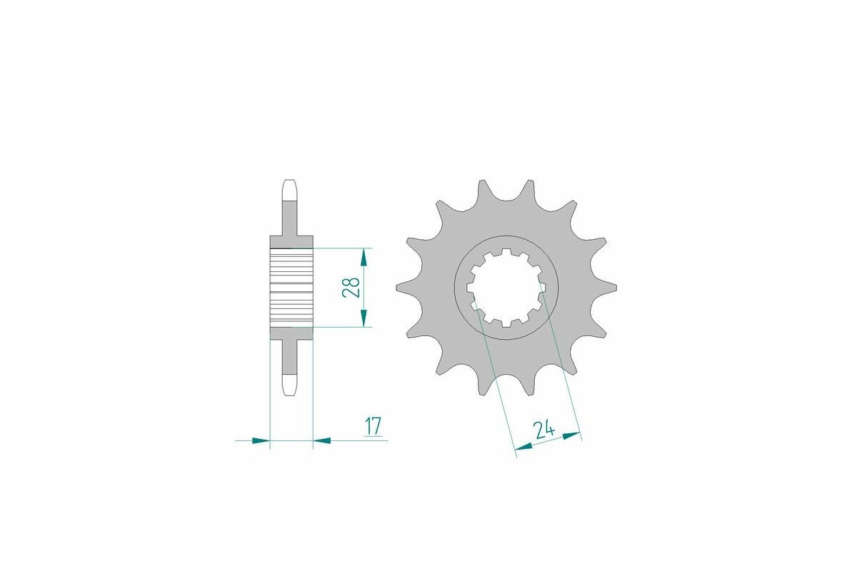 Pignon AFAM acier standard 20516 - 520