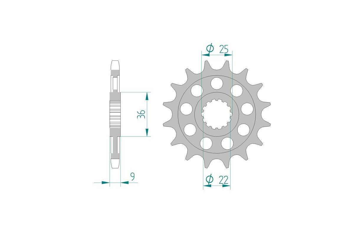 Pignon AFAM acier standard 94900 - 525
