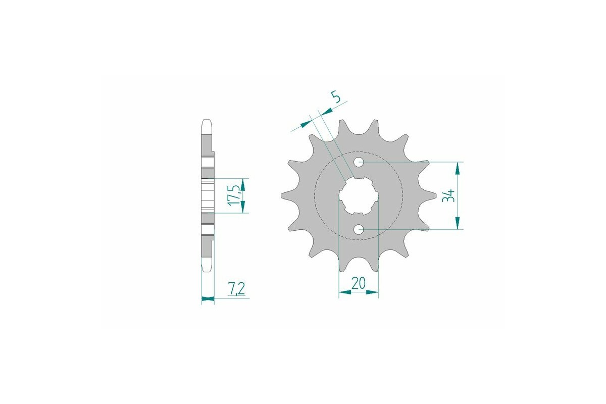 Pignon AFAM acier standard 20305 - 520