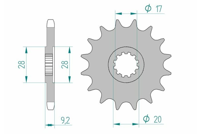 Pignon AFAM acier standard 94121 - 428