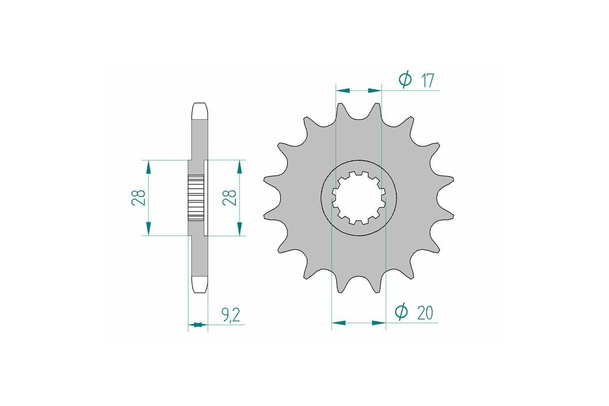 Pignon AFAM acier standard 94121 - 428