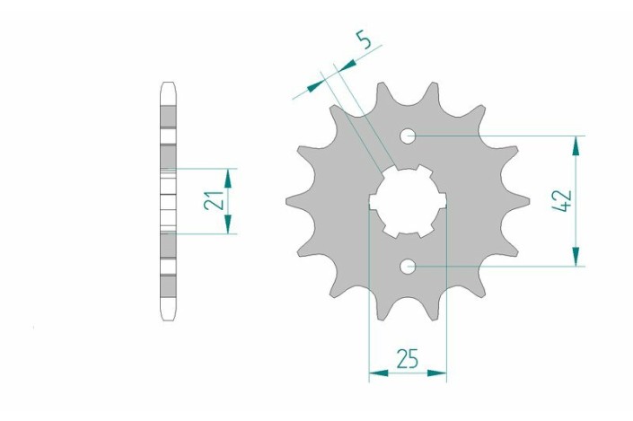 Pignon AFAM acier standard 21301 - 520