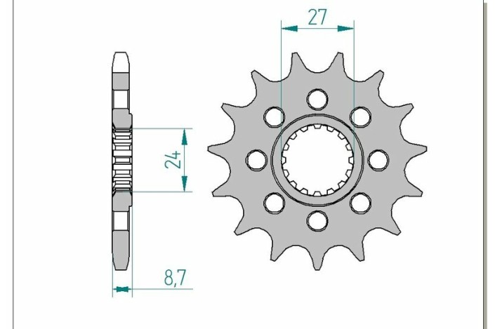 Pignon AFAM acier standard 22901 - 525