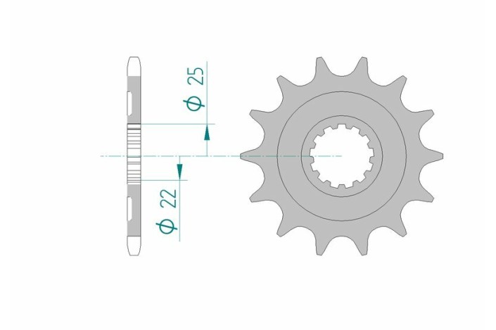 Pignon AFAM acier anti-boue 27502 - 520