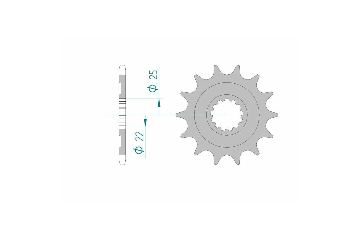 Pignon AFAM acier anti-boue 27502 - 520