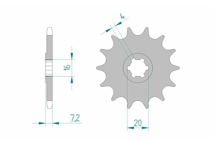Pignon AFAM acier standard 22104 - 520