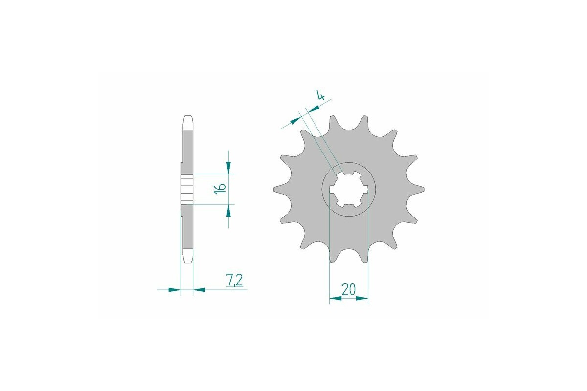 Pignon AFAM acier standard 22104 - 520