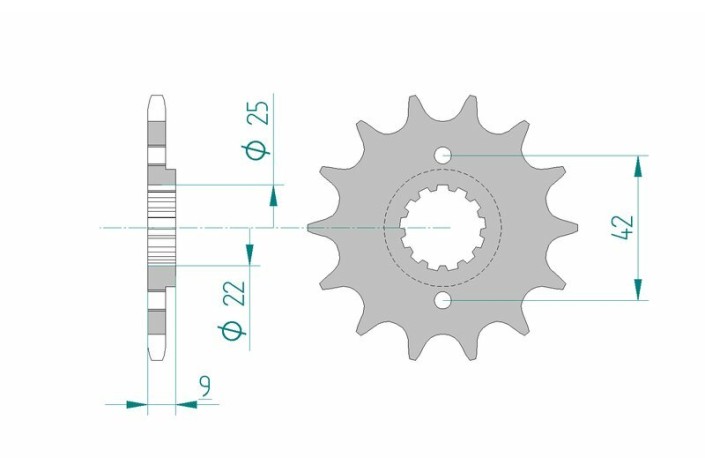 Pignon AFAM acier standard 24502 - 520