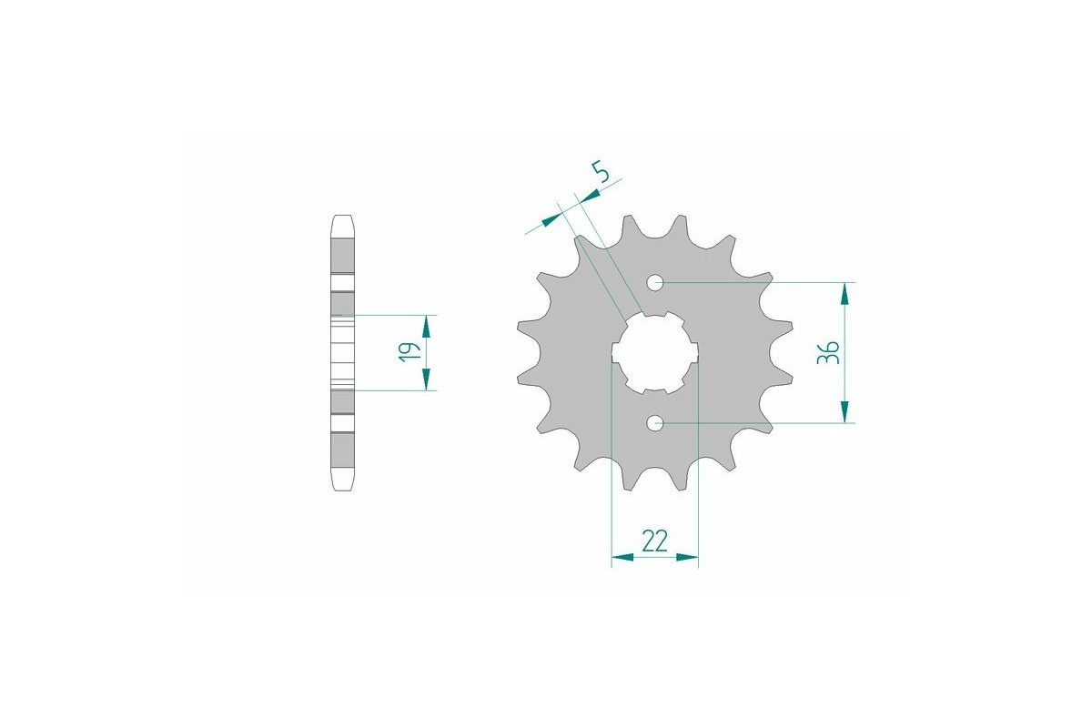 Pignon AFAM acier standard 21305 - 428