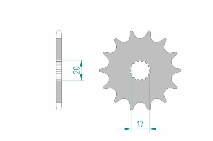 Pignon AFAM acier standard 21203 - 520