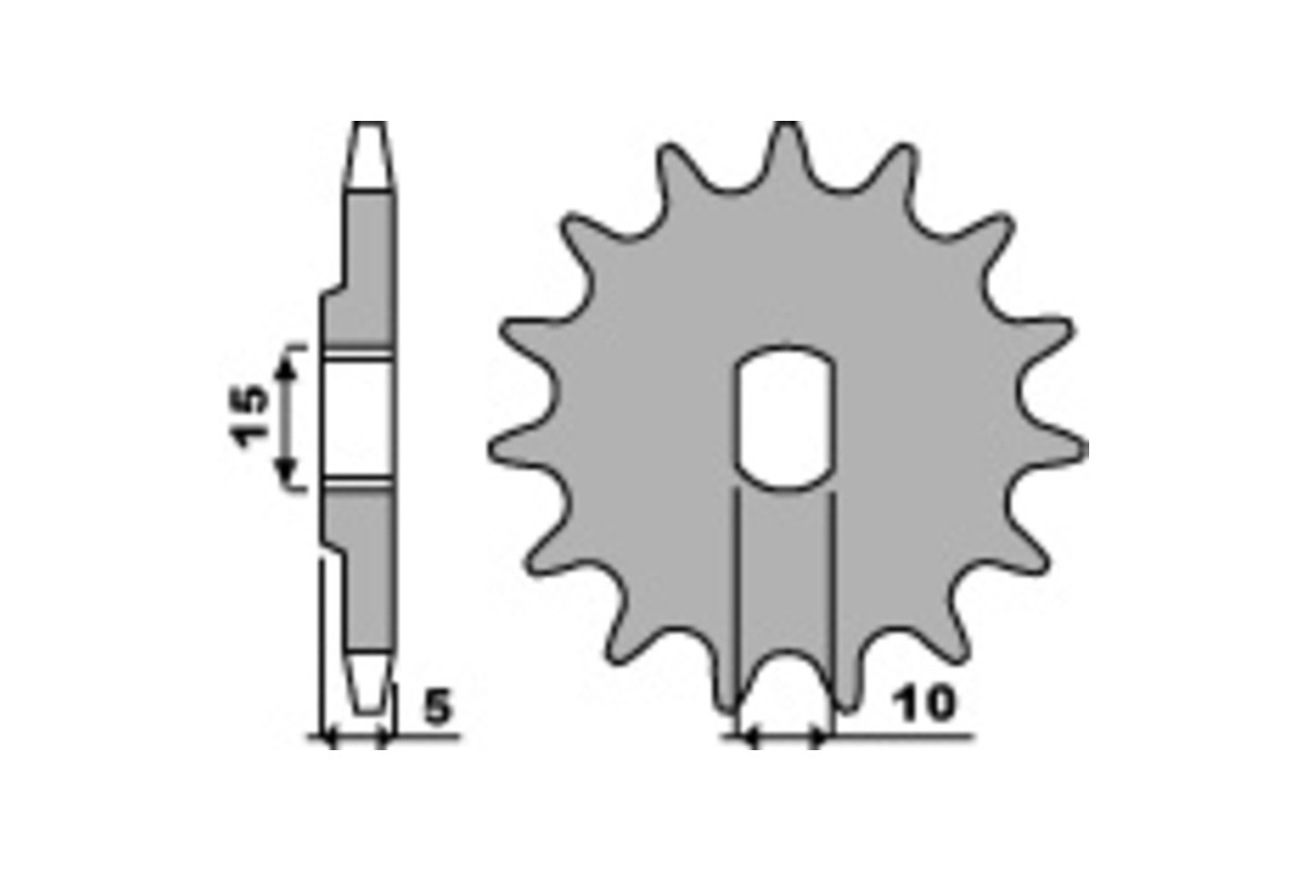 Pignon PBR acier standard 590 - 415