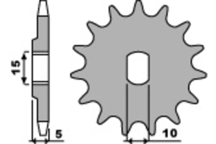 Pignon PBR acier standard 590 - 415