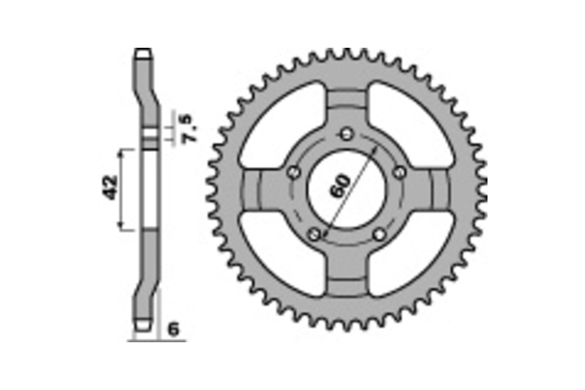 Pignon PBR acier standard 393 - 520