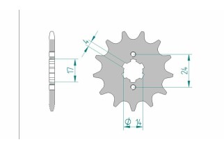 Pignon AFAM acier standard 49102 - 420
