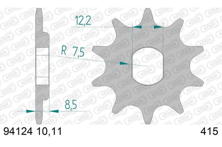Pignon AFAM acier standard 94124 - 415