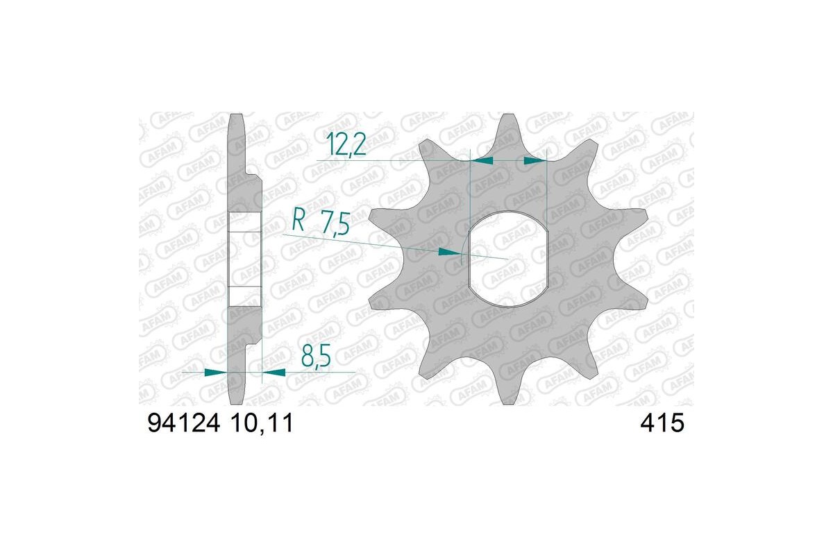 Pignon AFAM acier standard 94124 - 415