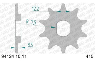 Pignon AFAM acier standard 94124 - 415