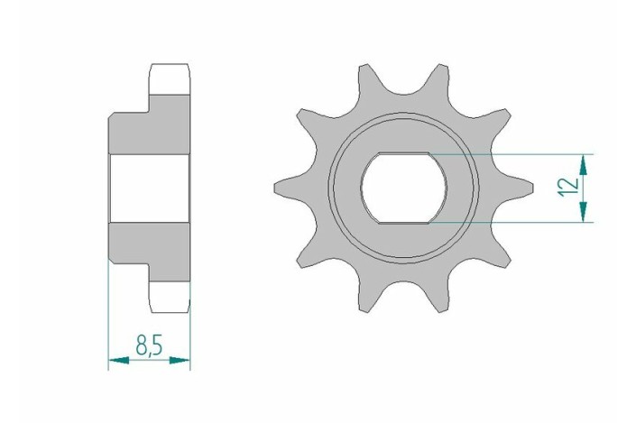 Pignon AFAM acier standard 94124 - 415