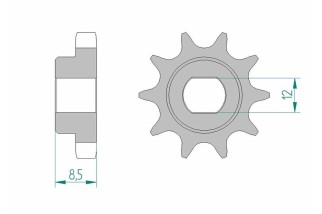 Pignon AFAM acier standard 94124 - 415