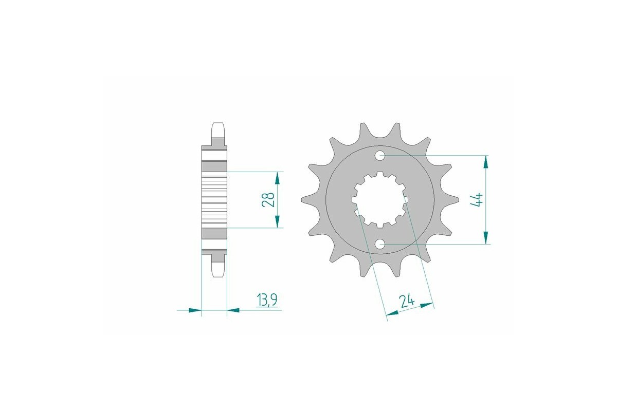 Pignon AFAM acier standard 20606 - 525