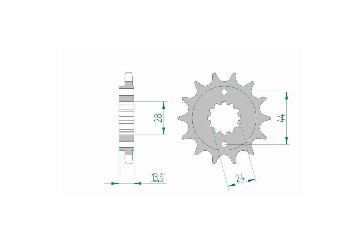 Pignon AFAM acier standard 20606 - 525