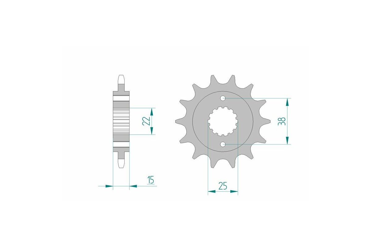 Pignon AFAM acier standard 52607 - 520