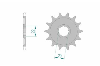 Pignon AFAM acier standard 21309 - 520