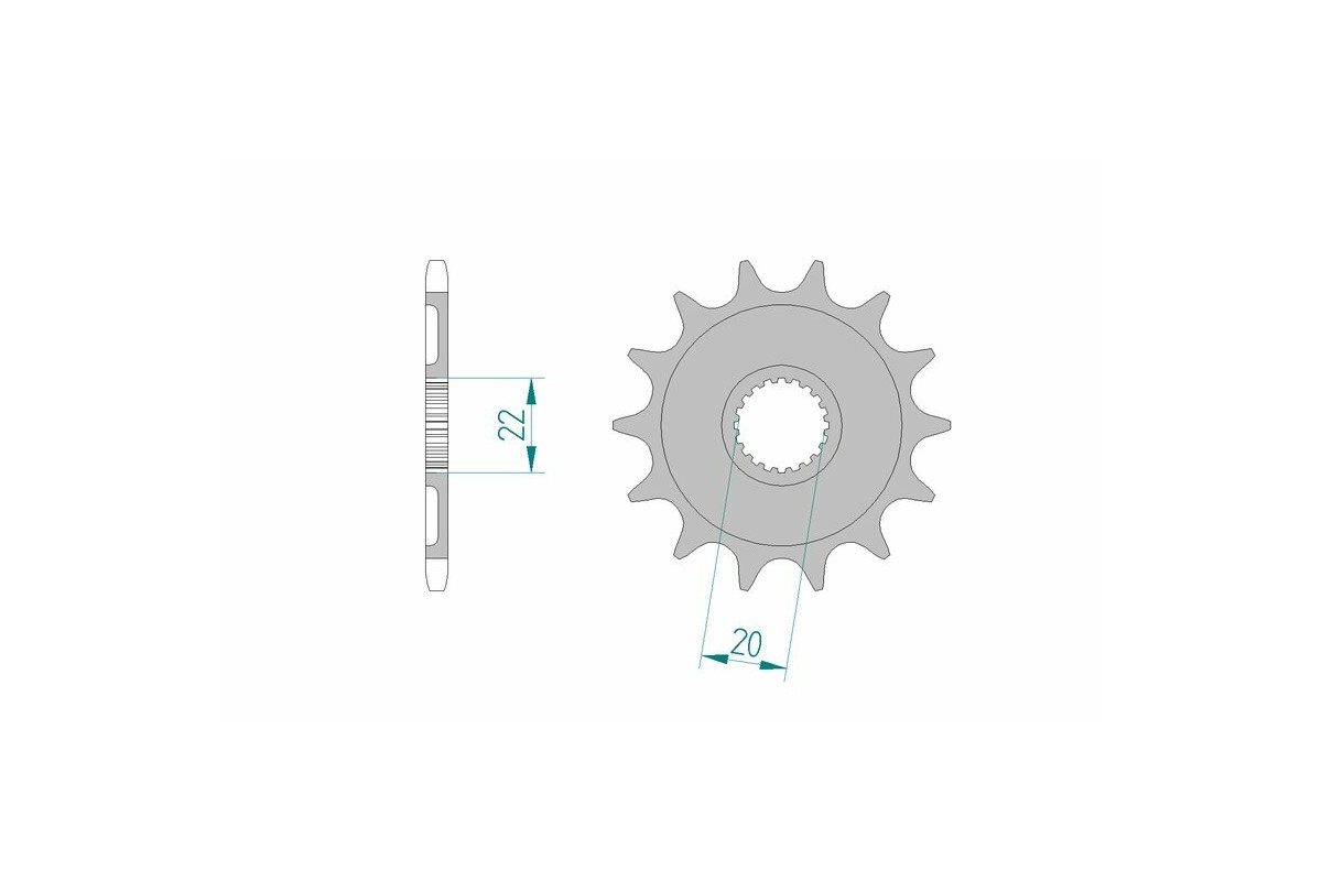 Pignon AFAM acier standard 21309 - 520