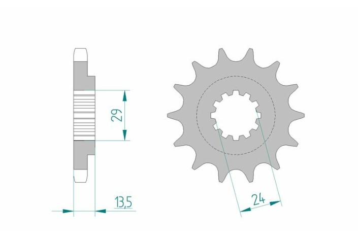 Pignon AFAM acier standard 24900 - 530
