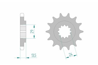 Pignon AFAM acier standard 24900 - 530