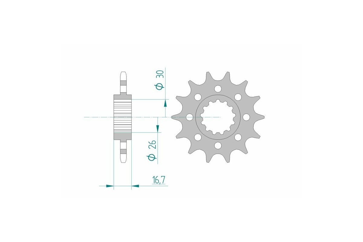 Pignon AFAM acier standard 20613 - 520