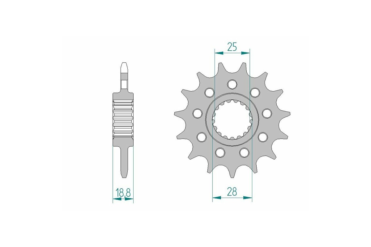 Pignon AFAM acier standard 61802 - 520