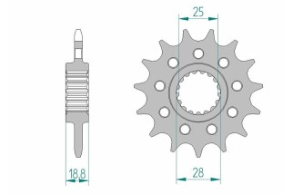 Pignon AFAM acier standard 61802 - 520