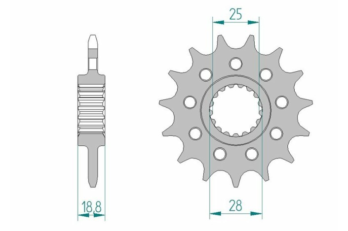 Pignon AFAM acier standard 61802 - 520