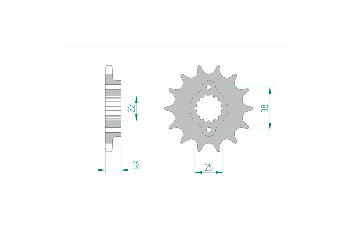 Pignon AFAM acier standard 52608 - 525