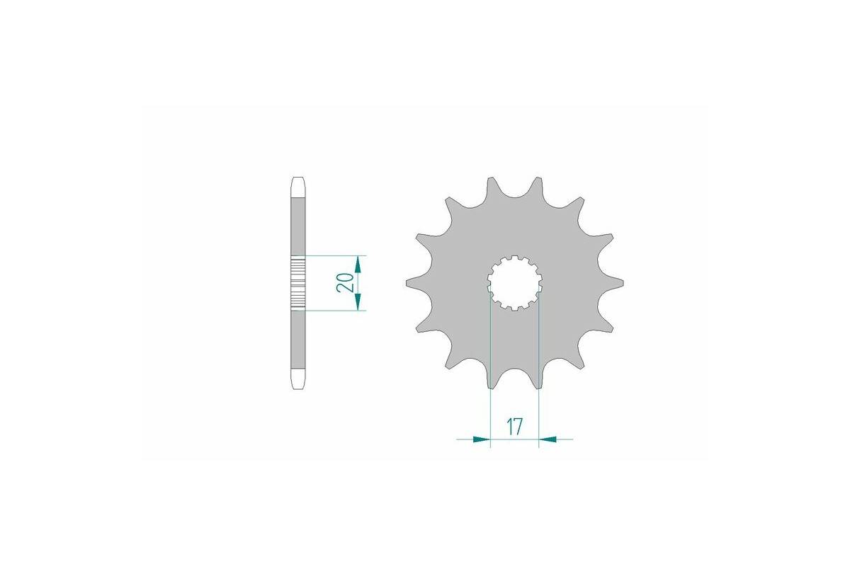 Pignon AFAM acier anti-boue 21203 - 520