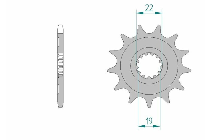 Pignon AFAM acier standard 64305 - 520