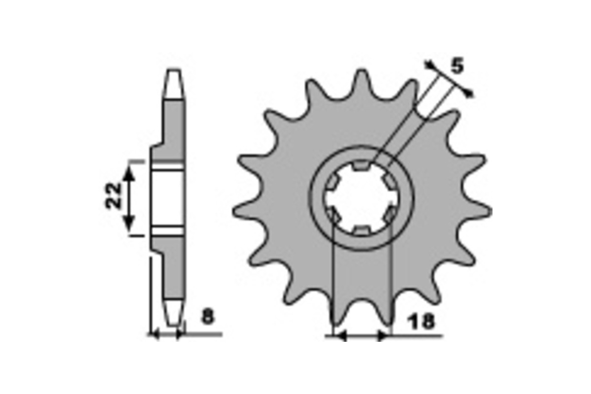 Pignon PBR acier standard 431 - 520