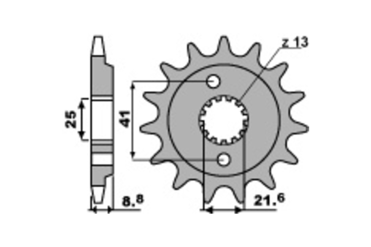 Pignon PBR acier standard 350 - 520