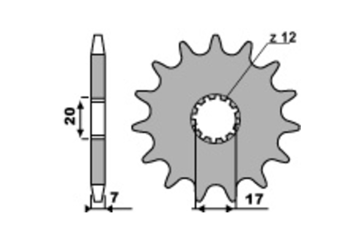 Pignon PBR acier standard 2064 - 428