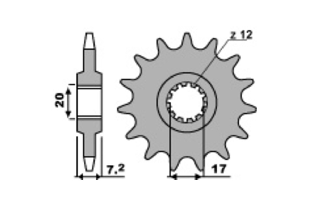 Pignon PBR acier standard 600M - 420