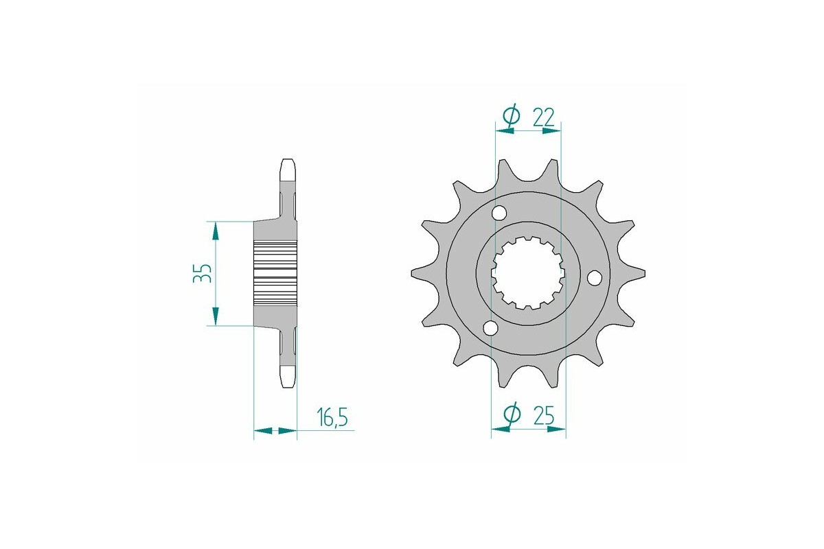 Pignon AFAM acier standard 52613 - 525