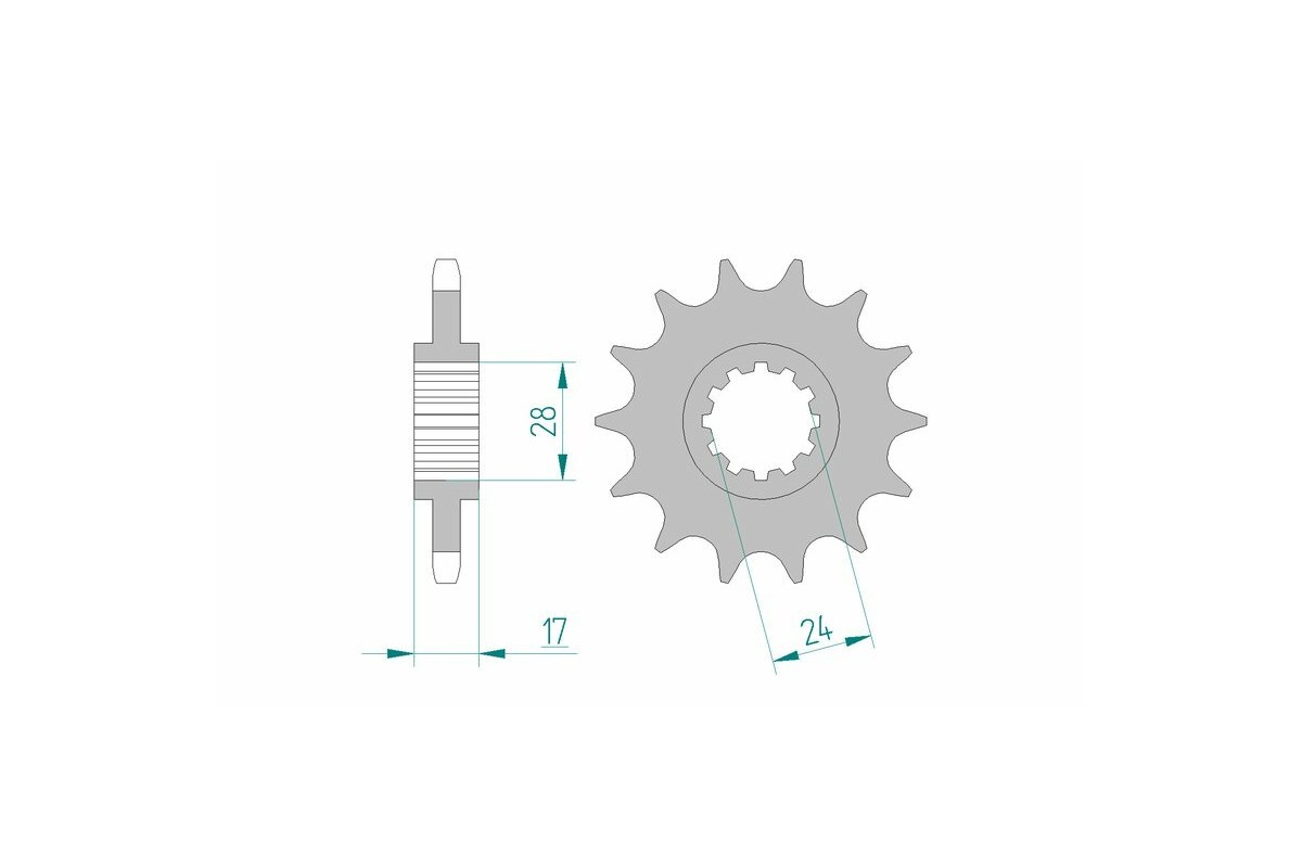 Pignon AFAM acier standard 20515 - 525